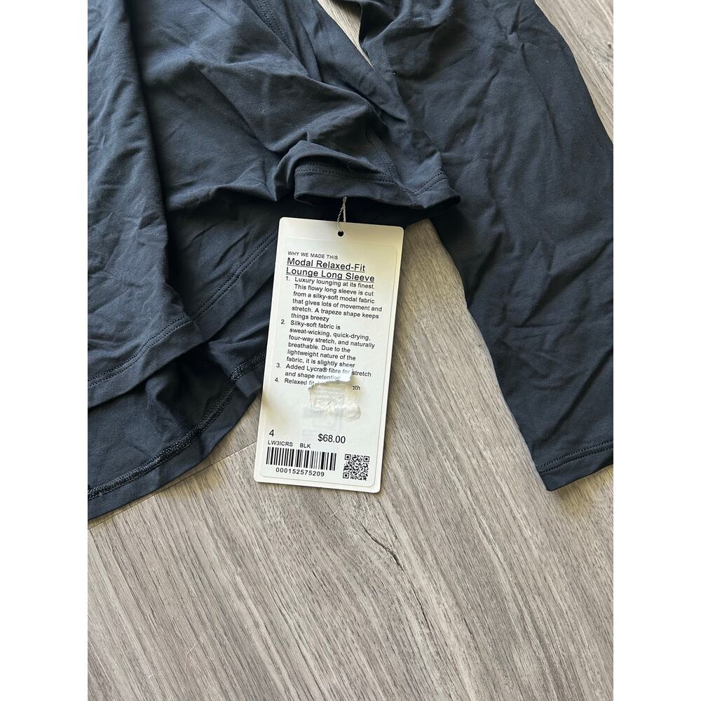 NWT Lululemon modal relaxed fit lounge long sleeve size 4 - Picture 2 of 3